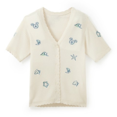 Женские топы Her Universe Mickey Mouse Icon Knit Button Down Top for Adults by