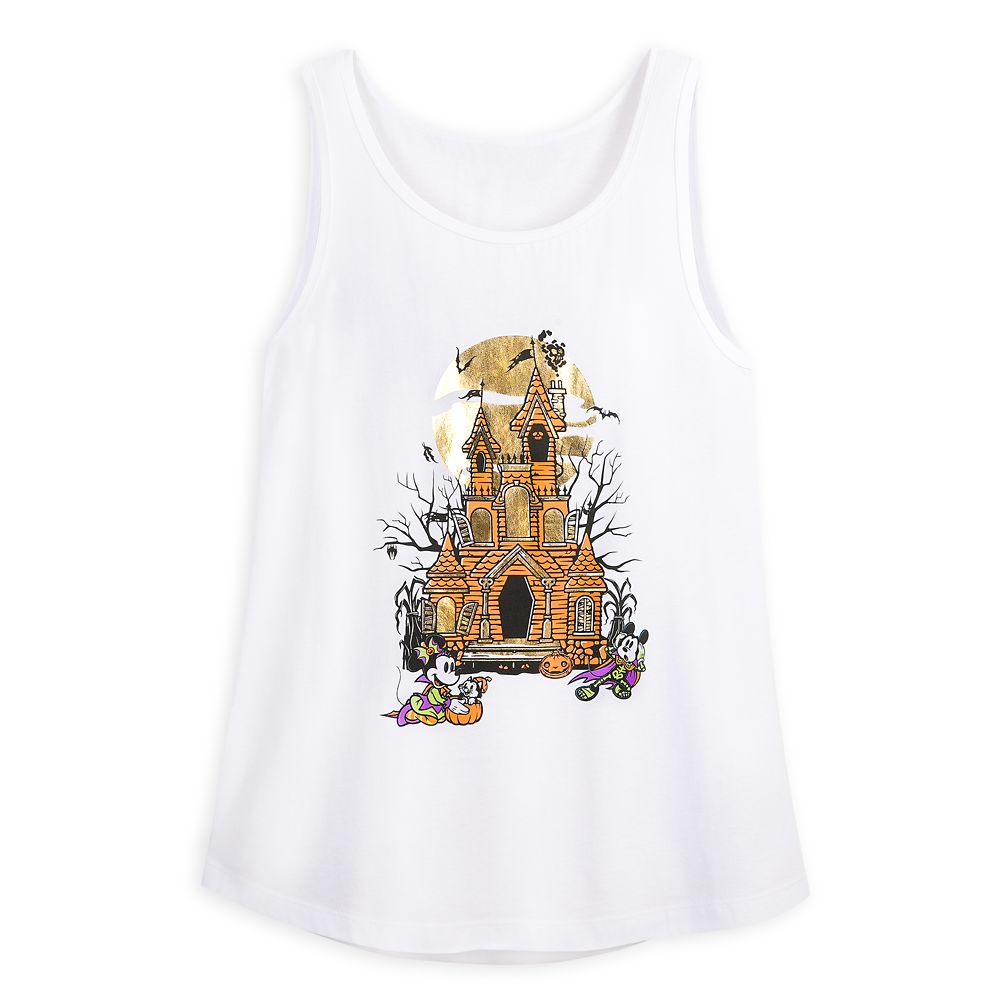 Mickey and Minnie Mouse Halloween Tank Top for Women