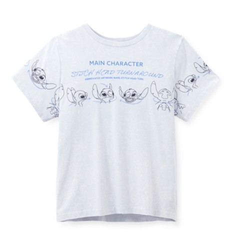 Женские футболки Disney Stitch Model Sheet Fashion T-Shirt for Women – Lilo & Stitch