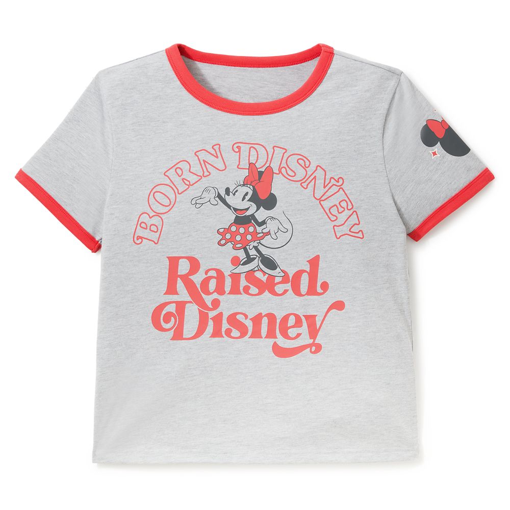 Minnie Mouse Born Disney Raised Disney Ringer T-Shirt for Women