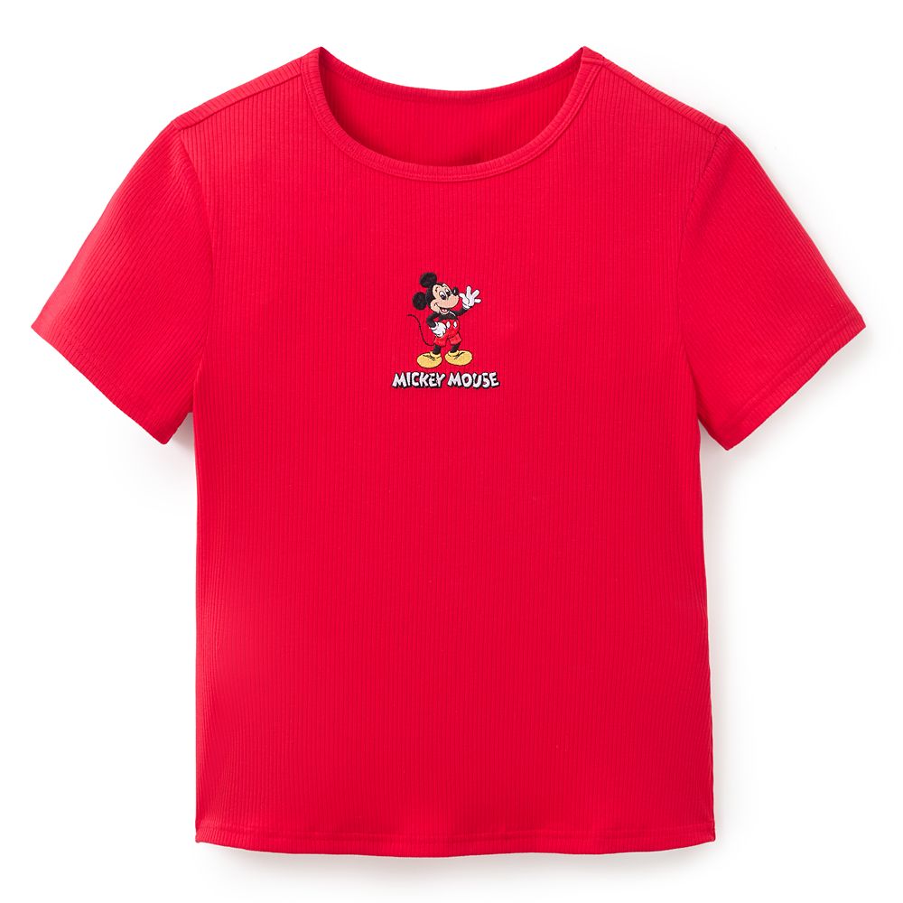 Mickey Mouse Ribbed T-Shirt for Women