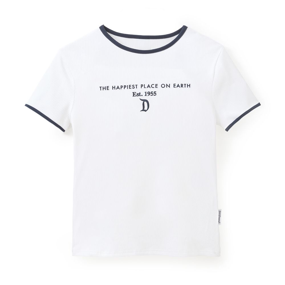 Disneyland ''D'' Logo Ribbed Ringer T-Shirt for Women