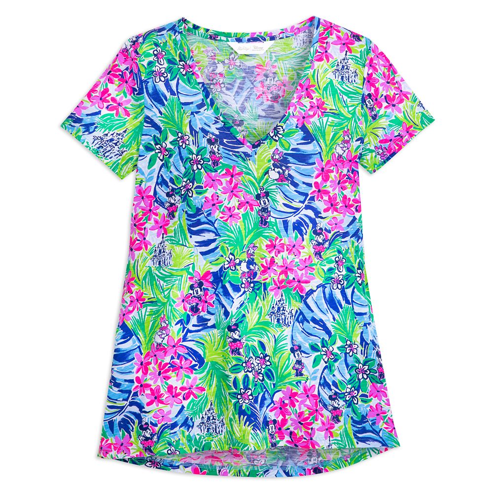 Minnie Mouse and Daisy Duck Etta V-Neck Top for Women by Lilly Pulitzer Disney Parks