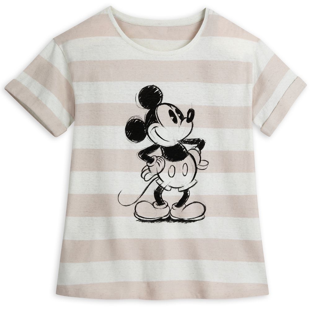 Mickey Mouse Striped T-Shirt for Women Official shopDisney