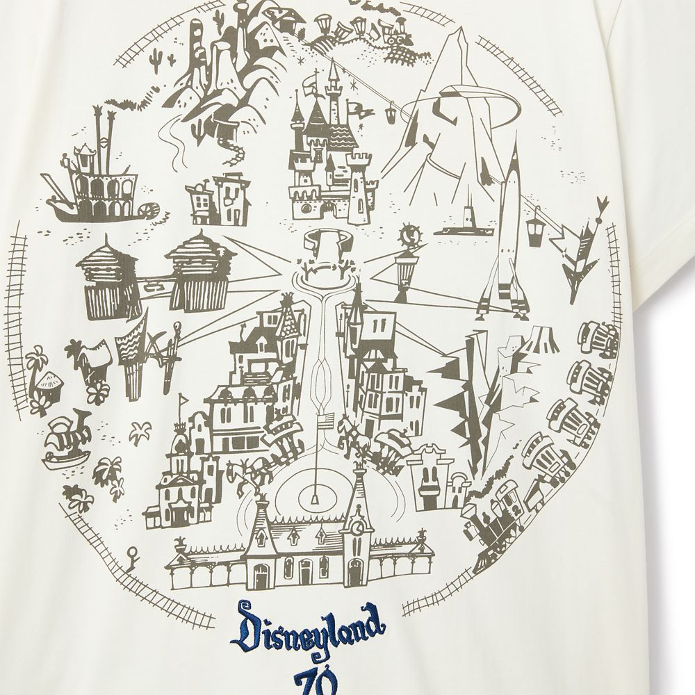 Mickey Mouse & Map T-Shirt for Women &ndash; Disneyland 70th Anniversary