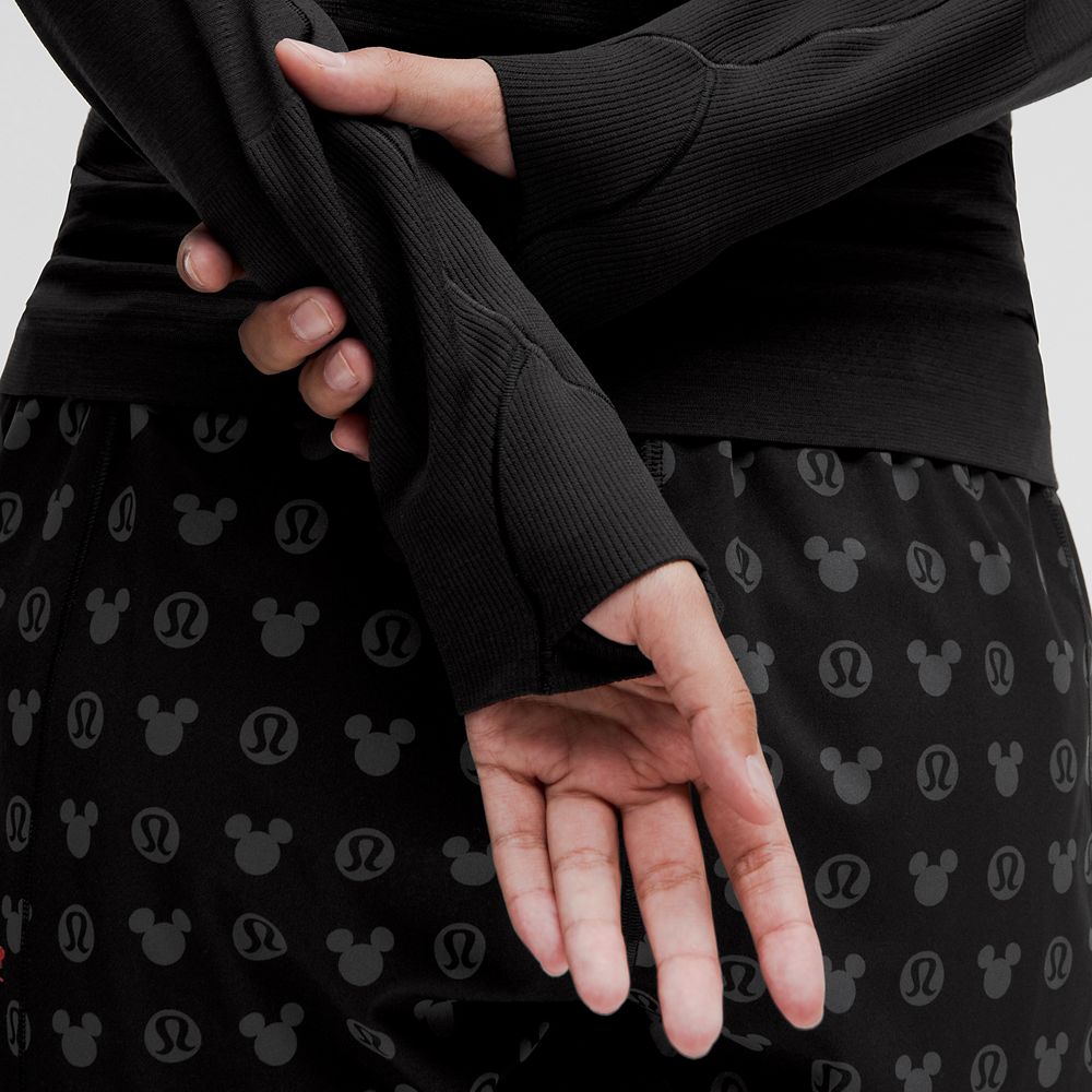 Mickey Mouse Icon Swiftly Tech Long Sleeve Shirt by lululemon - Black