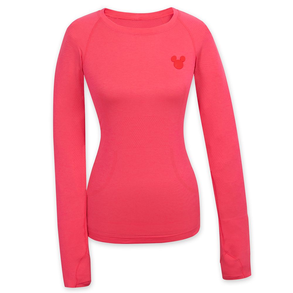 Mickey Mouse Icon Swiftly Tech Long Sleeve Shirt by lululemon Pink Official shopDisney