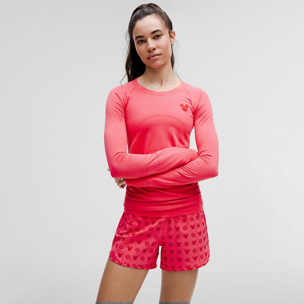 Mickey Mouse Icon Swiftly Tech Long Sleeve Shirt by lululemon - Pink