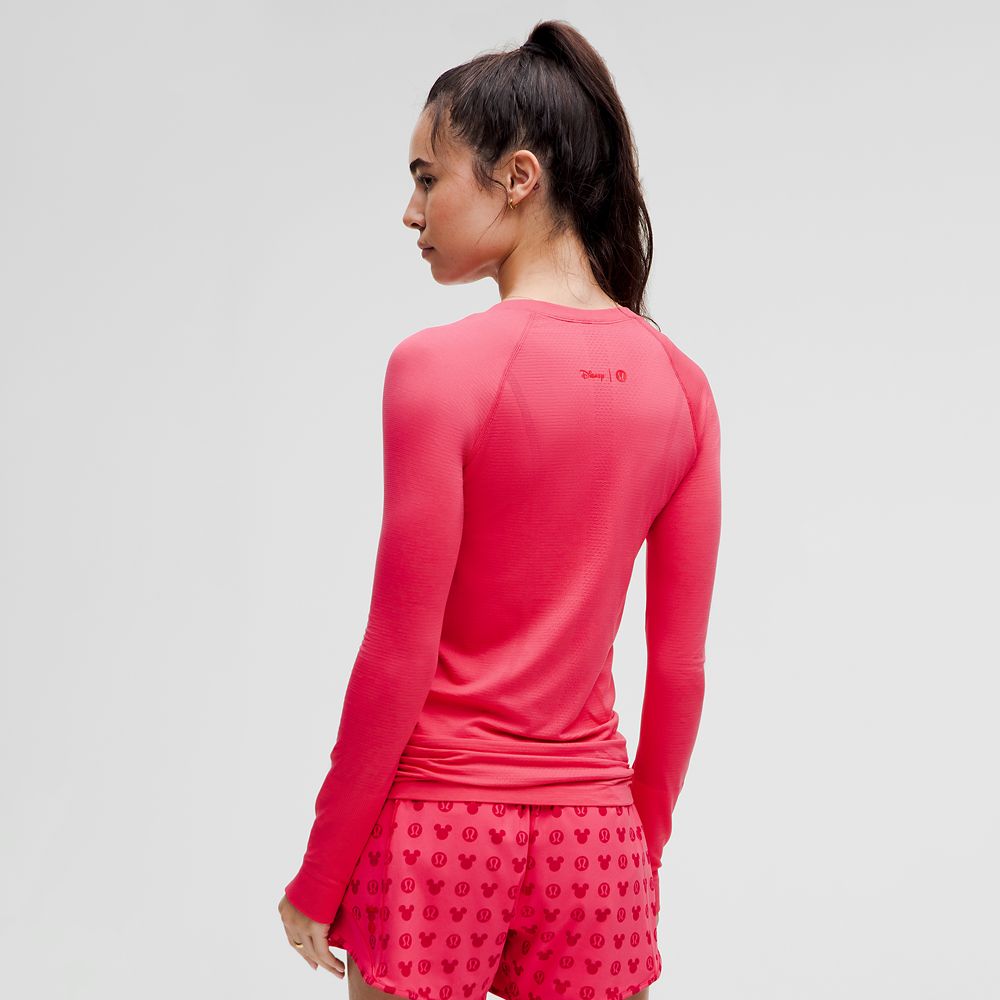 Mickey Mouse Icon Swiftly Tech Long Sleeve Shirt by lululemon - Pink