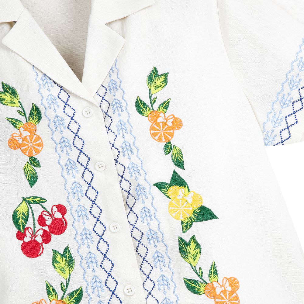 Minnie Mouse Icon Summer Fruits Woven Shirt for Women by Her Universe