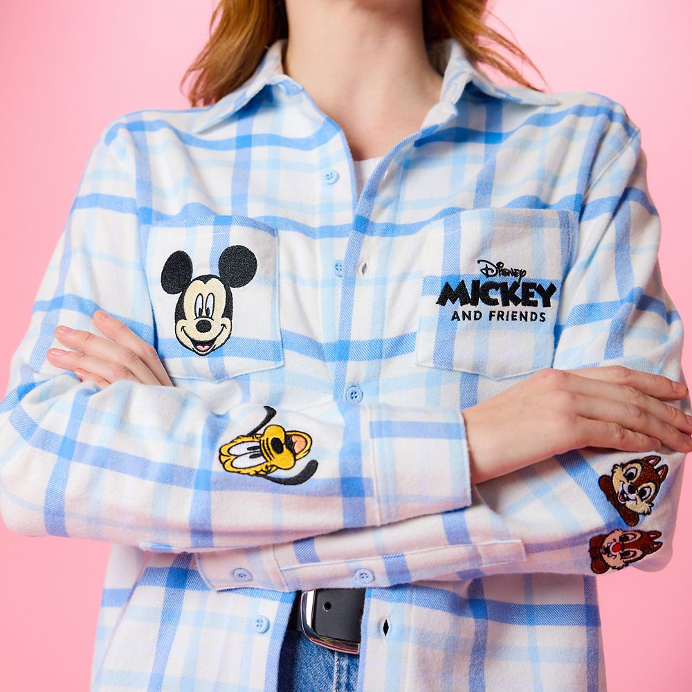 Mickey Mouse and Friends Flannel Shirt for Women by Cakeworthy &ndash; Exclusive