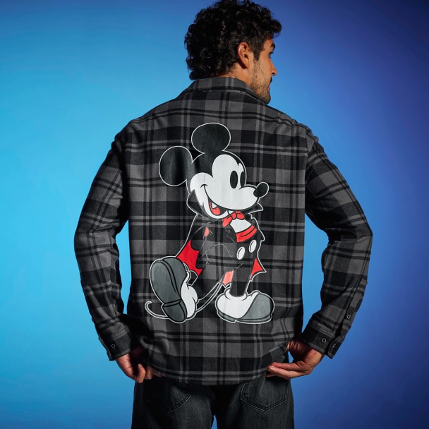 Mickey Mouse Halloween Flannel Shirt for Adults by Mickey Mouse Halloween Flannel Shirt for Adults by