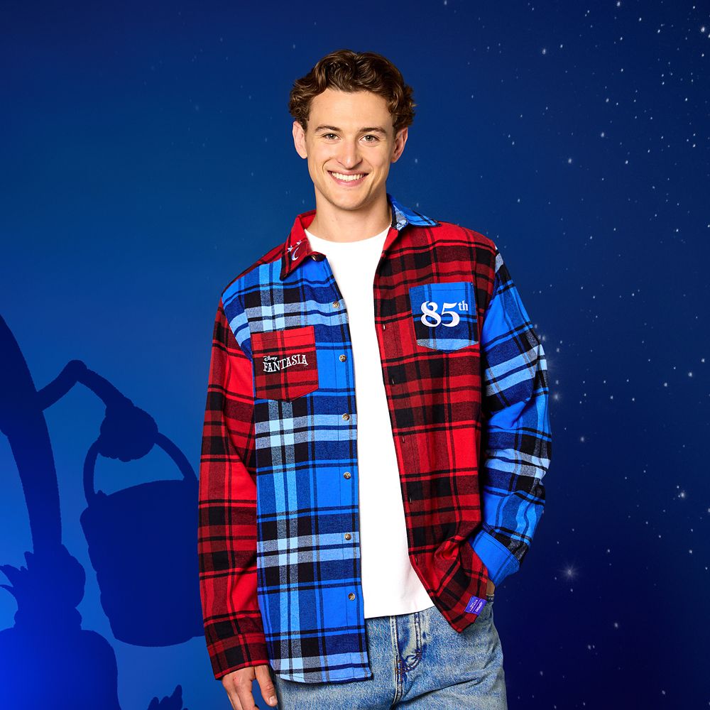 Sorcerer Mickey Mouse Flannel Shirt for Adults by Cakeworthy &ndash; Fantasia 85th Anniversary &ndash; Exclusive