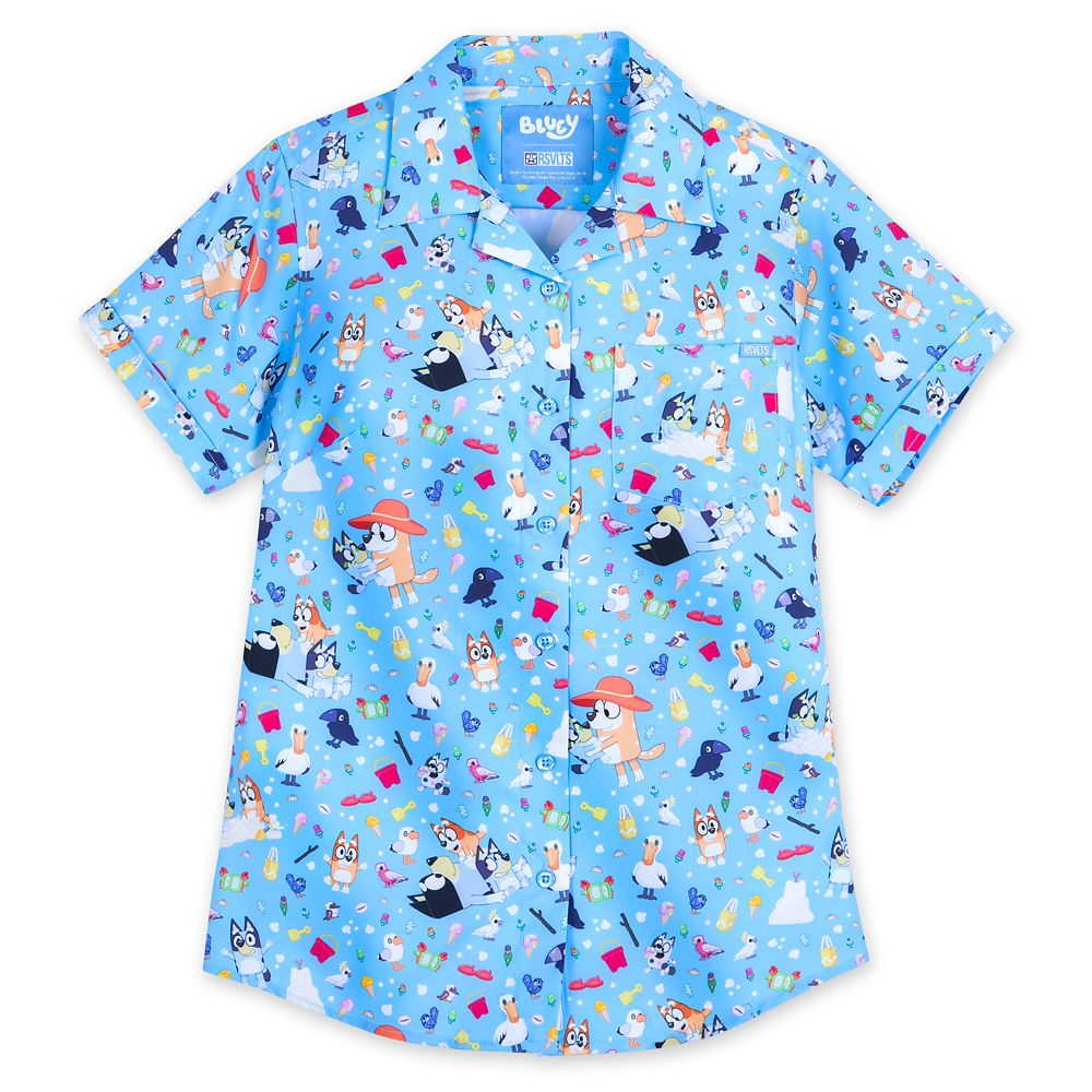 Bluey ''Beach Day'' Button Down Shirt for Women by RSVLTS Official shopDisney