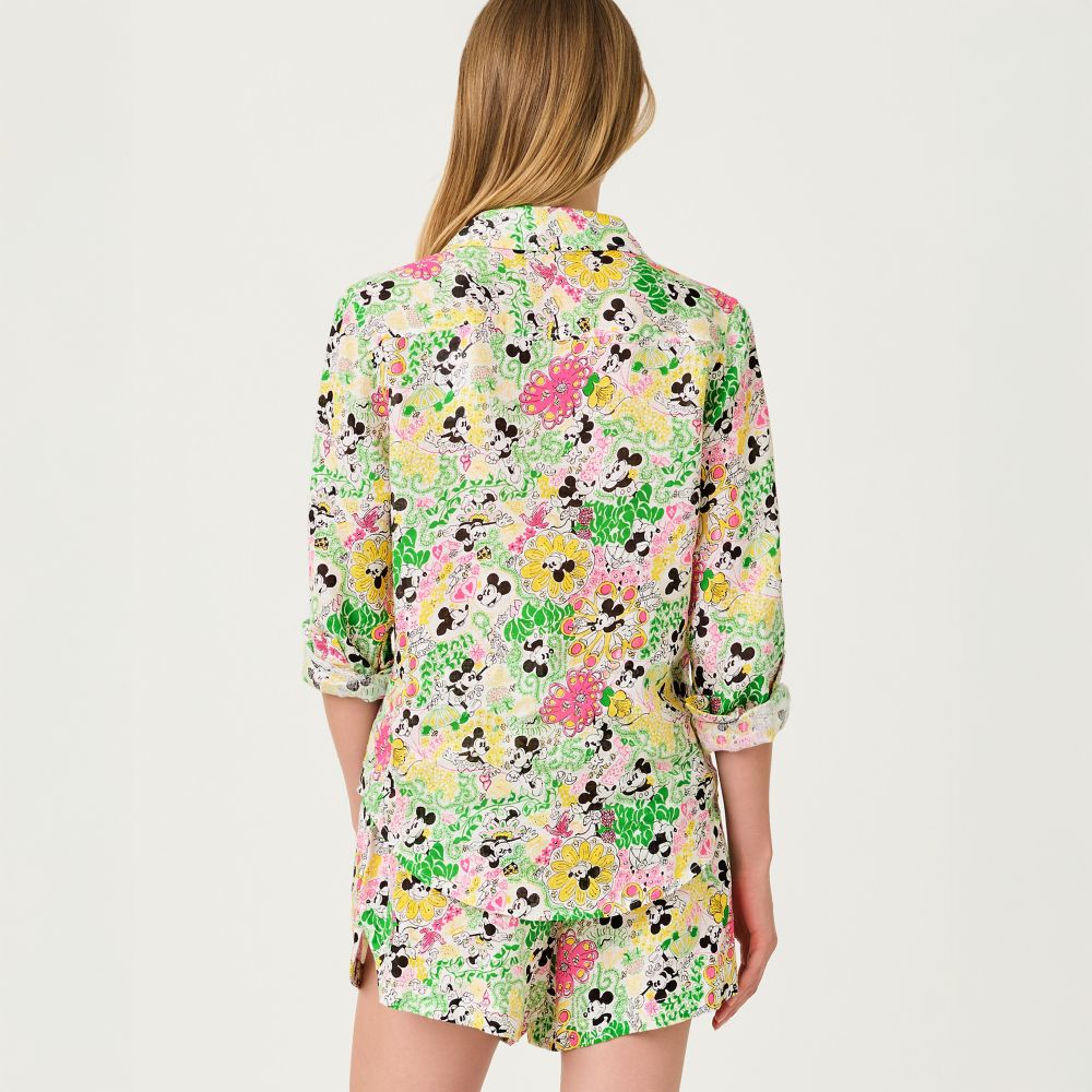 Mickey and Minnie Mouse Linen Button Down Shirt by Lilly Pulitzer &ndash; Disney Parks