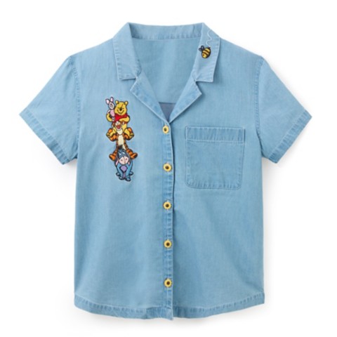 Женские топы Disney Winnie the Pooh and Pals Button Down Top for Women