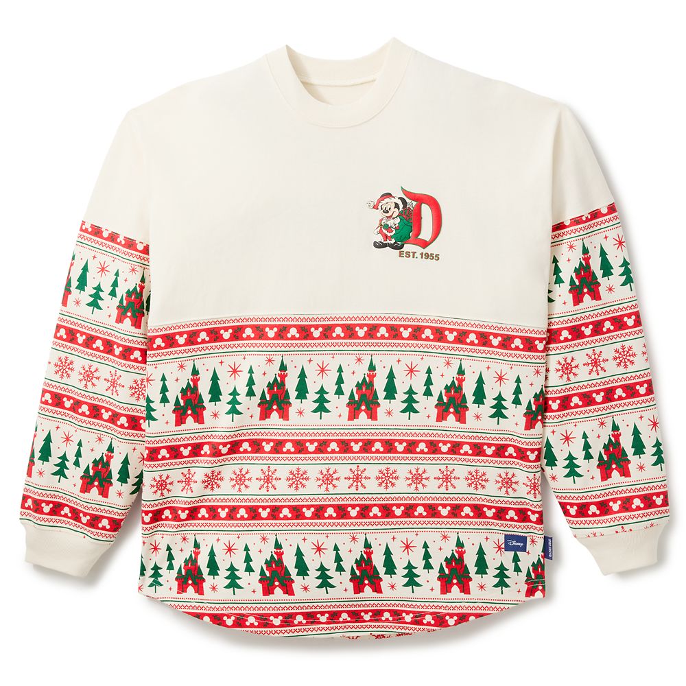 Santa Mickey Mouse Fair Isle Spirit Jersey for Adults Disneyland