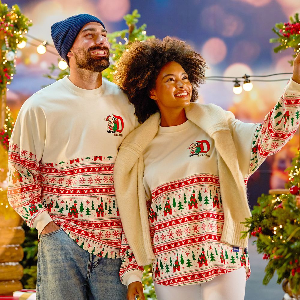 Santa Mickey Mouse Fair Isle Spirit Jersey for Adults &ndash; Disneyland