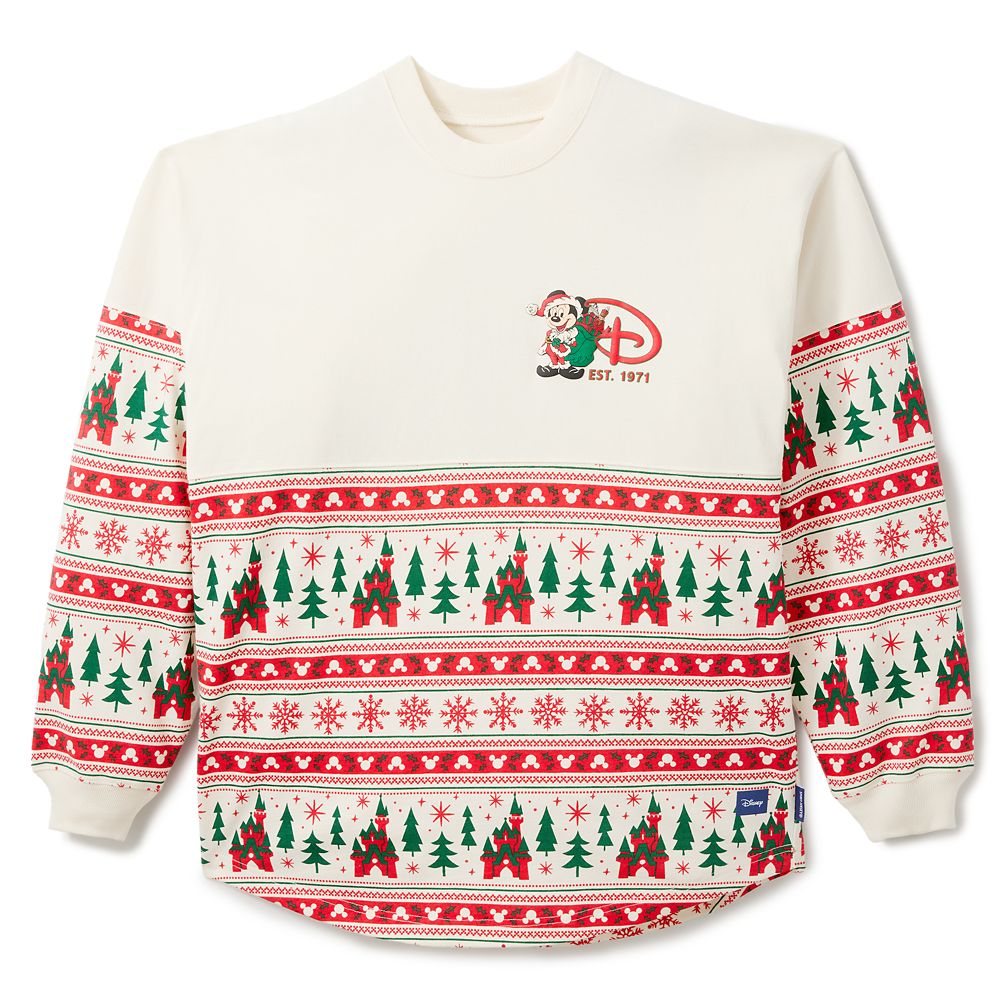 Santa Mickey Mouse Fair Isle Spirit Jersey for Adults Walt Disney World