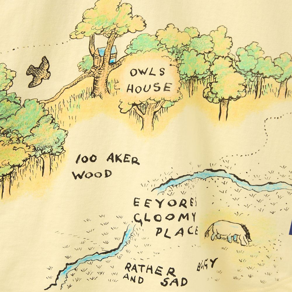 Winnie the Pooh Hundred Acre Wood Map Spirit Jersey for Adults