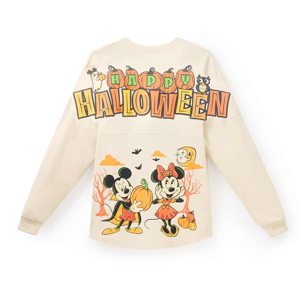 Mickey and Minnie Mouse Glow-in-the-Dark Halloween Spirit Jersey for Adults