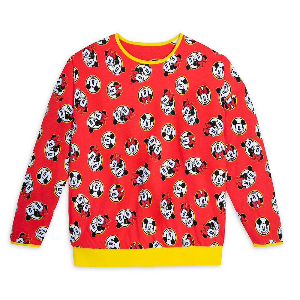 Mickey and Minnie Mouse Reversible Pullover Top for Adults