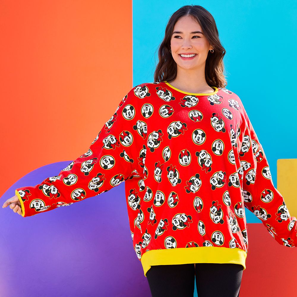 Mickey and Minnie Mouse Reversible Pullover Top for Adults