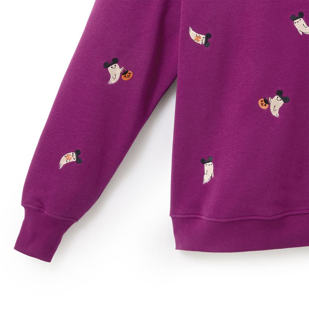 Mickey Mouse Ear Hat Ghost Halloween Pullover Sweatshirt for Adults