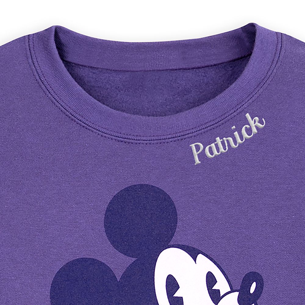 Mickey Mouse Signature Pullover Sweatshirt for Adults - Purple - Exclusive