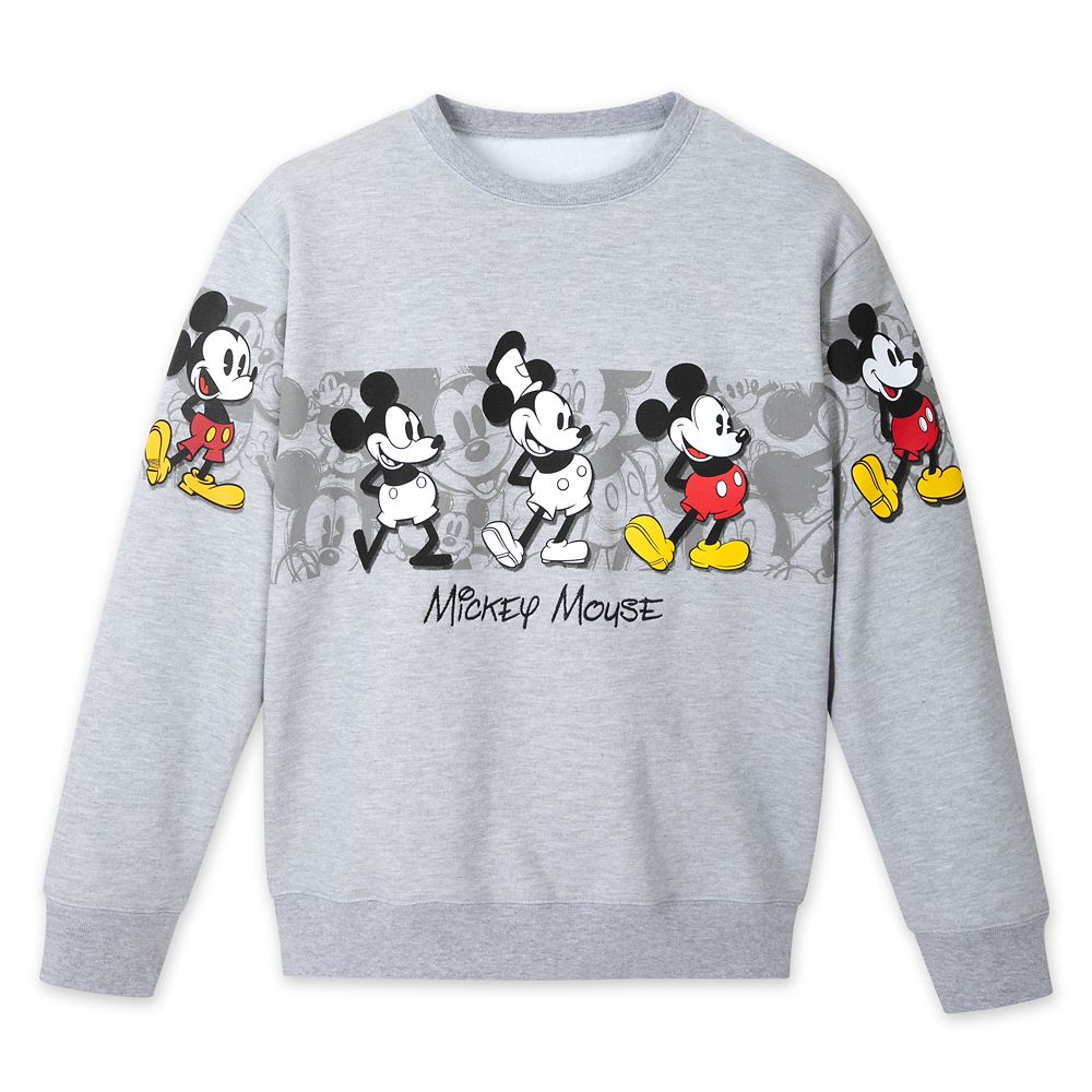 Mickey Mouse Through the Years Pullover Sweatshirt for Adults – Exclusive | Disney Store