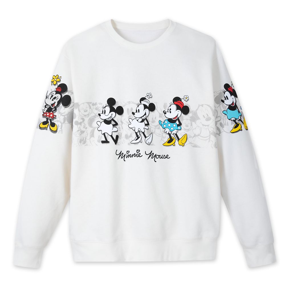 Minnie Mouse Through the Years Pullover Sweatshirt for Adults Exclusive Official shopDisney