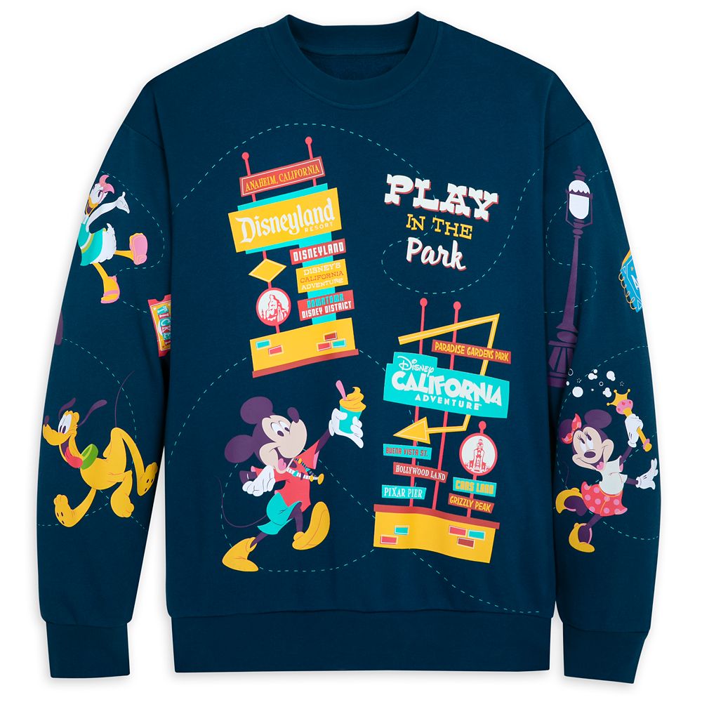 Mickey Mouse and Friends Play in the Park Pullover Sweatshirt for Adults Disneyland Disney Store