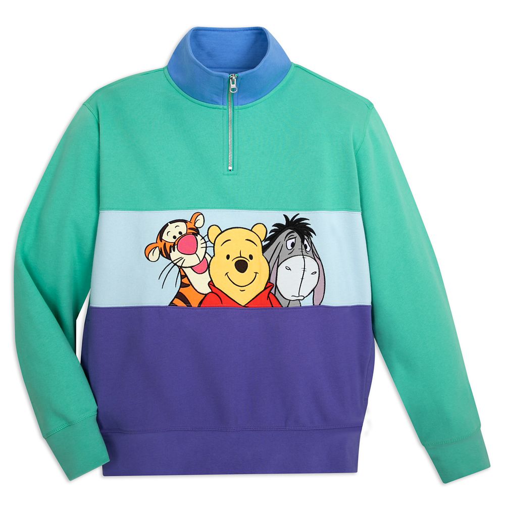 Winnie the Pooh and Pals 1 4 Zip Pullover Sweatshirt for Adults Disney Store