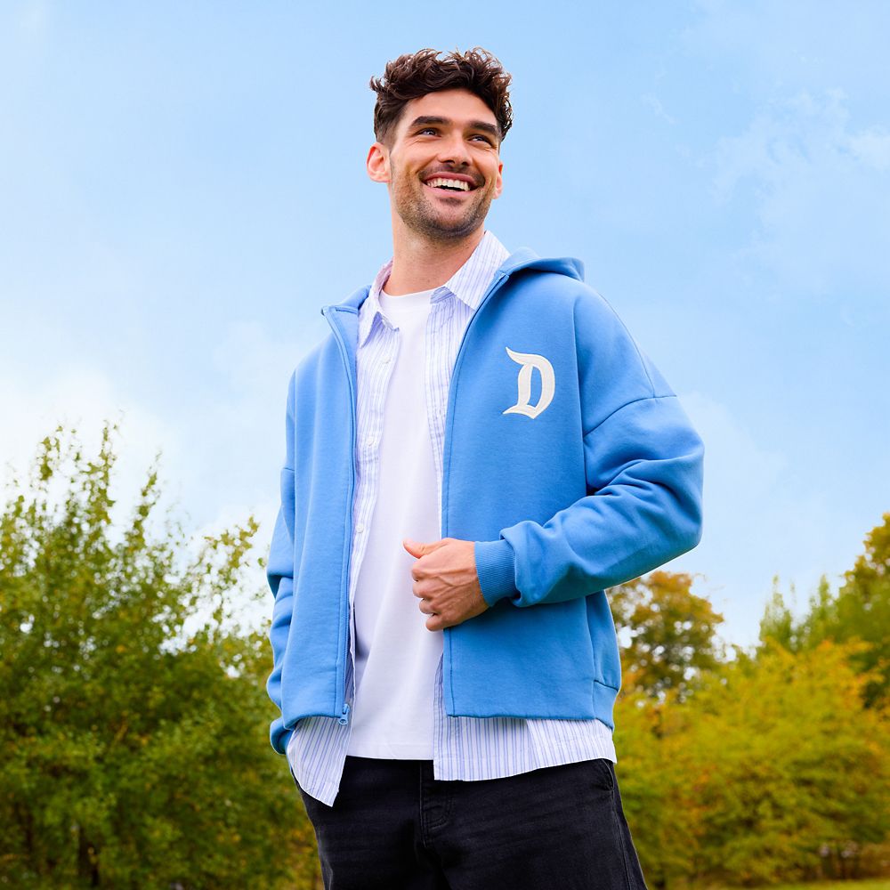 Disneyland Logo Zip Hoodie for Adults &ndash; Light Blue