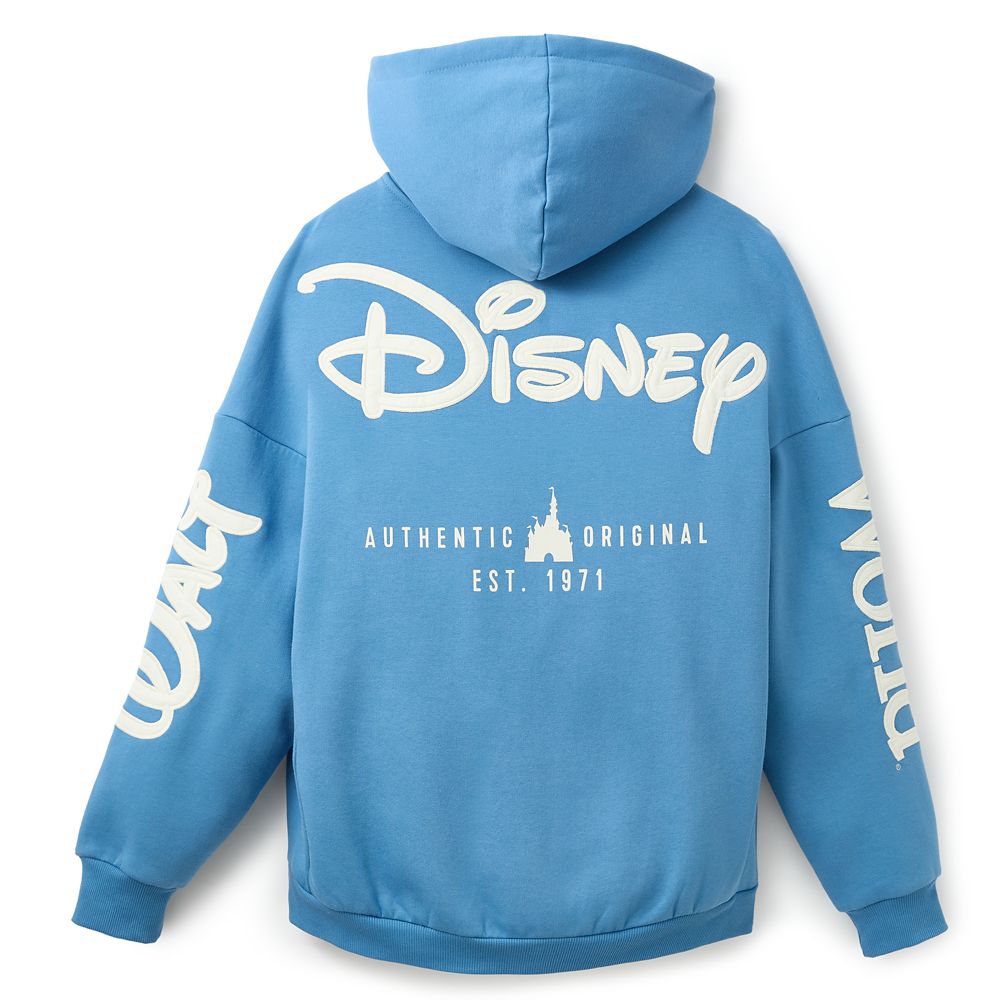 Walt Disney World Logo Zip Hoodie for Adults  Light Blue