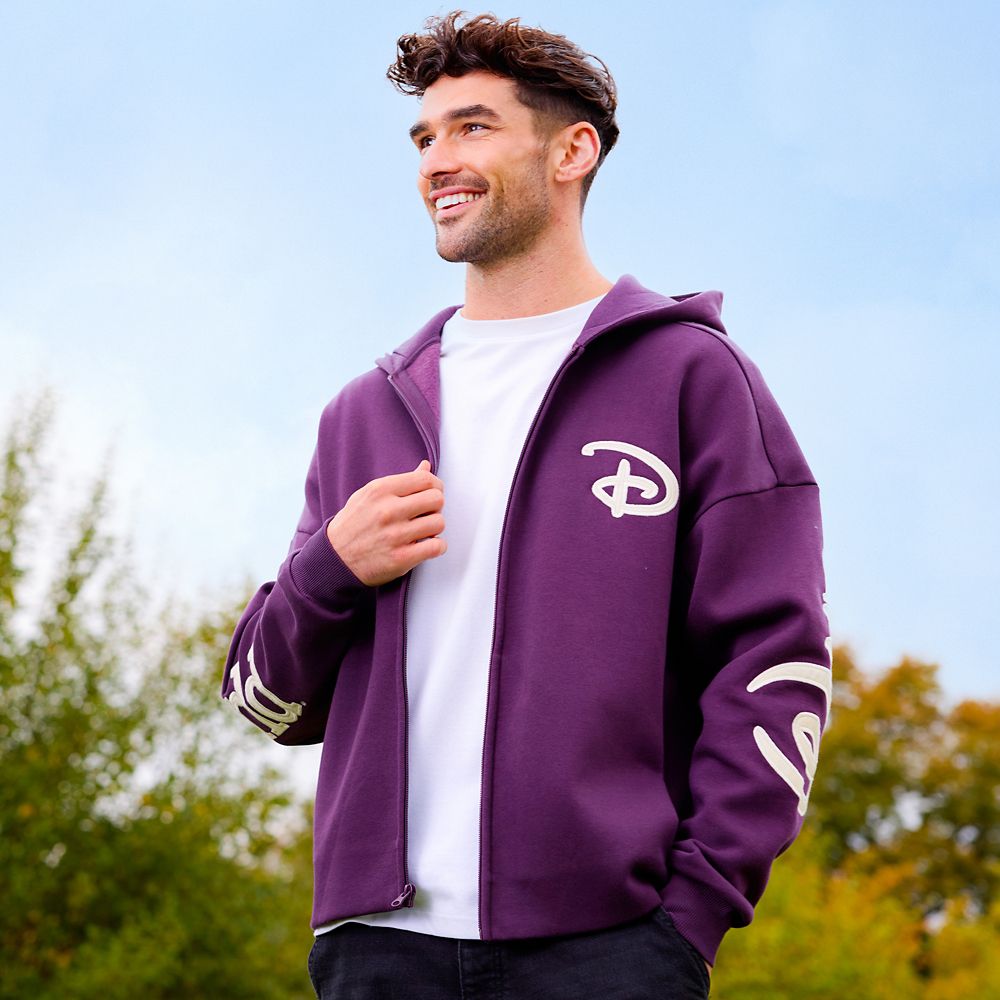 Walt Disney World Logo Zip Hoodie for Adults &ndash; Purple