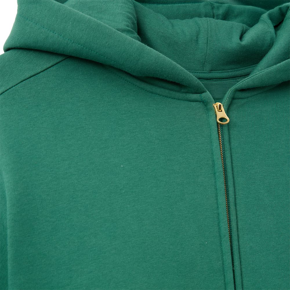 Disneyland Logo Zip Hoodie for Adults &ndash; Green with Plaid