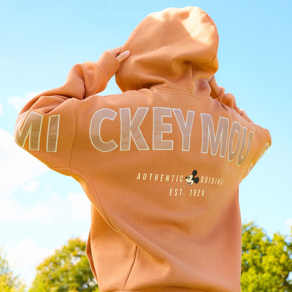 Mickey Mouse Zip Hoodie for Adults - Tan