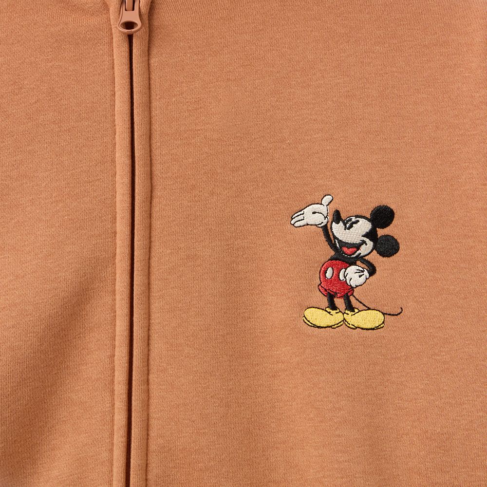 Mickey Mouse Zip Hoodie for Adults &ndash; Tan