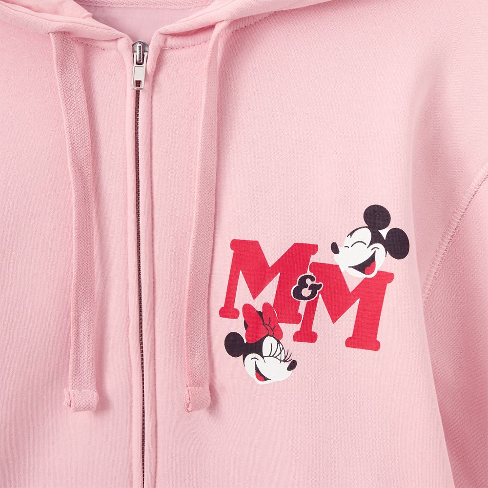 Mickey and Minnie Mouse ''M&M'' Zip Hoodie for Adults