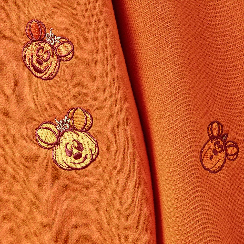Mickey and Minnie Mouse Jack-o'-Lantern Pullover Sweatshirt for Adults