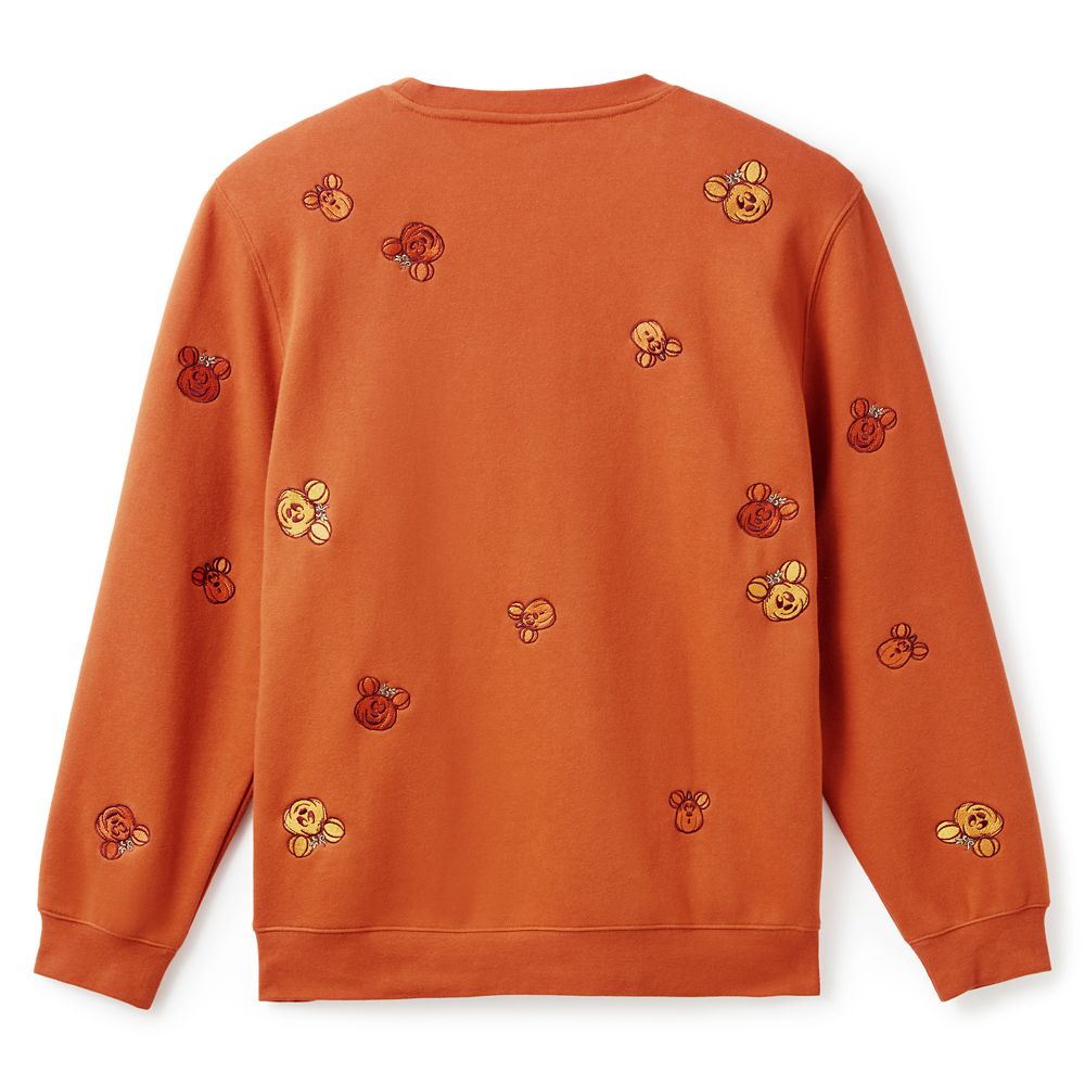 Mickey and Minnie Mouse Jack-o'-Lantern Pullover Sweatshirt for Adults