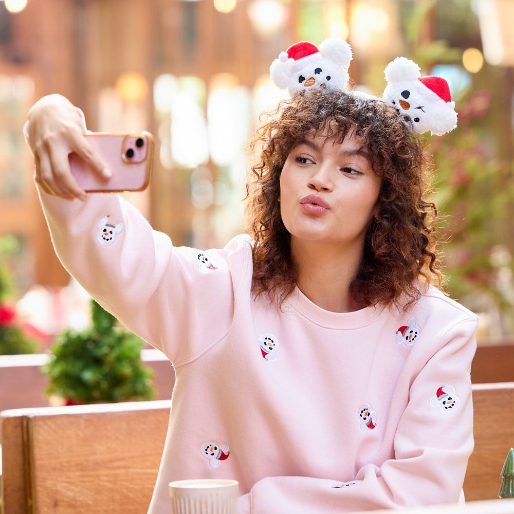 Mickey Mouse Icon Snowman Pullover Sweatshirt for Adults