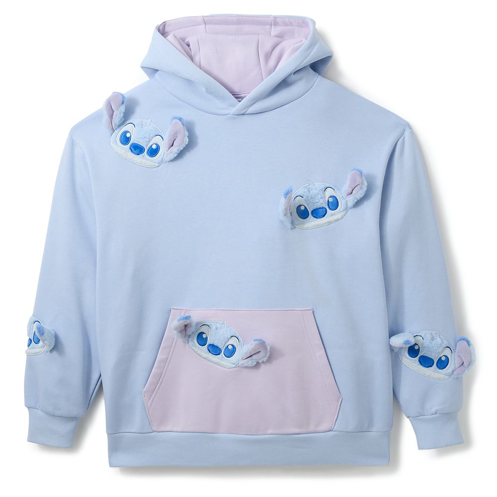 Stitch Plush Pullover Hoodie for Adults Disney Store China