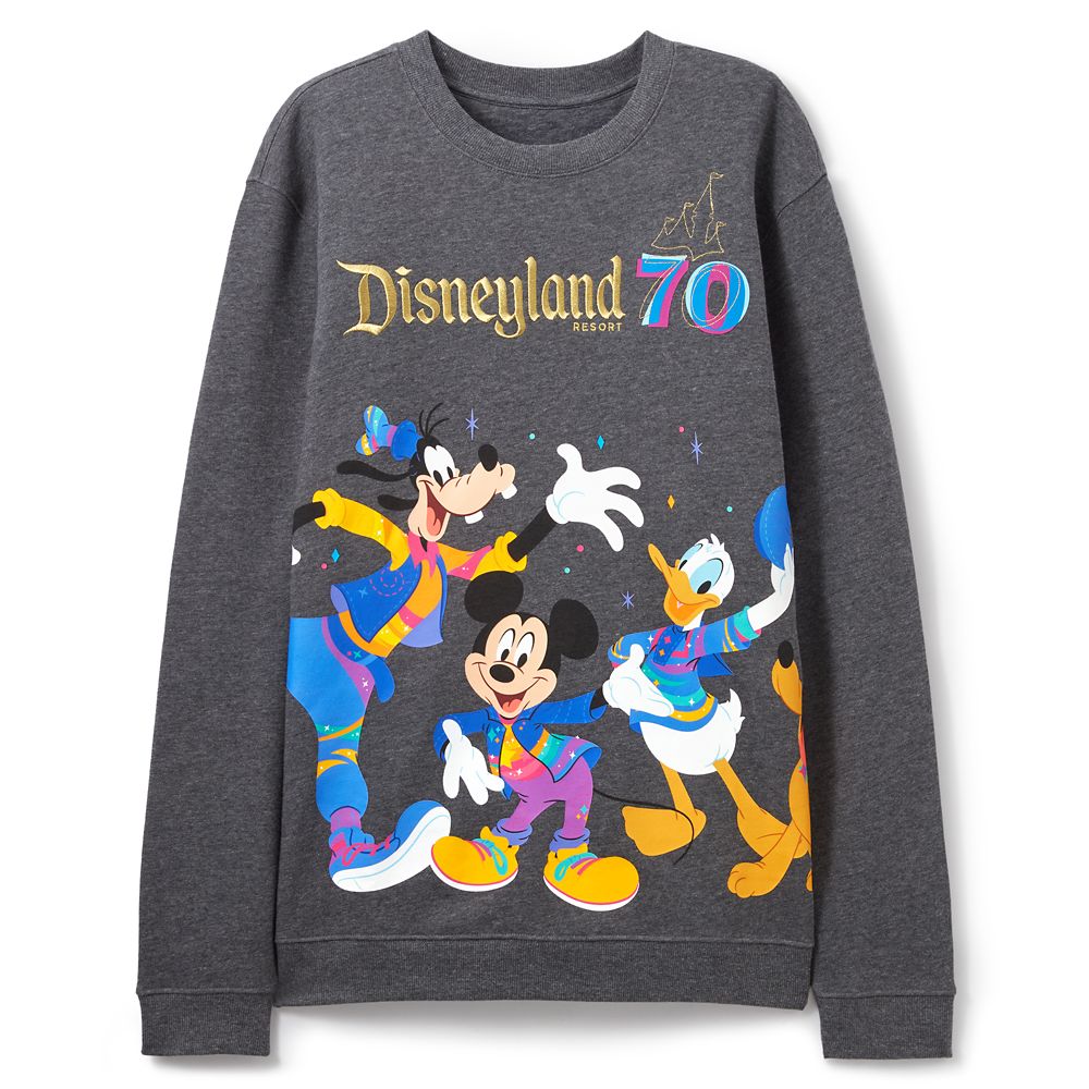 Mickey Mouse and Friends Pullover Sweatshirt  Disneyland Resort 70th Anniversary Celebration Collection