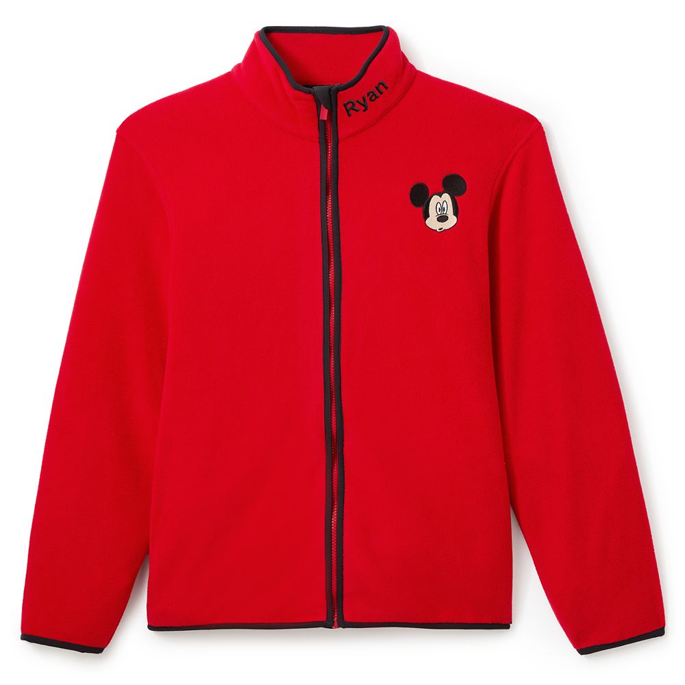 Mickey Mouse Zip Fleece Jacket for Men Personalized Official shopDisney