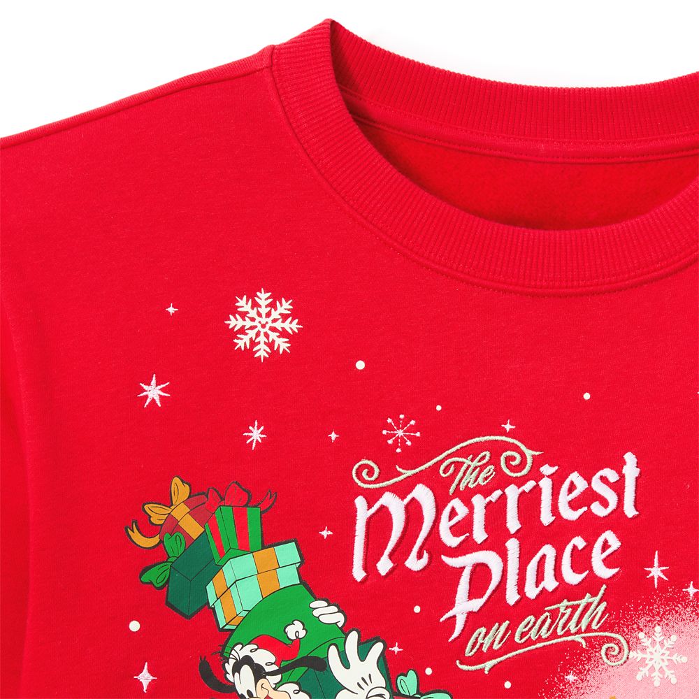 Mickey Mouse and Friends ''The Merriest Place on Earth'' Pullover Sweatshirt for Adults