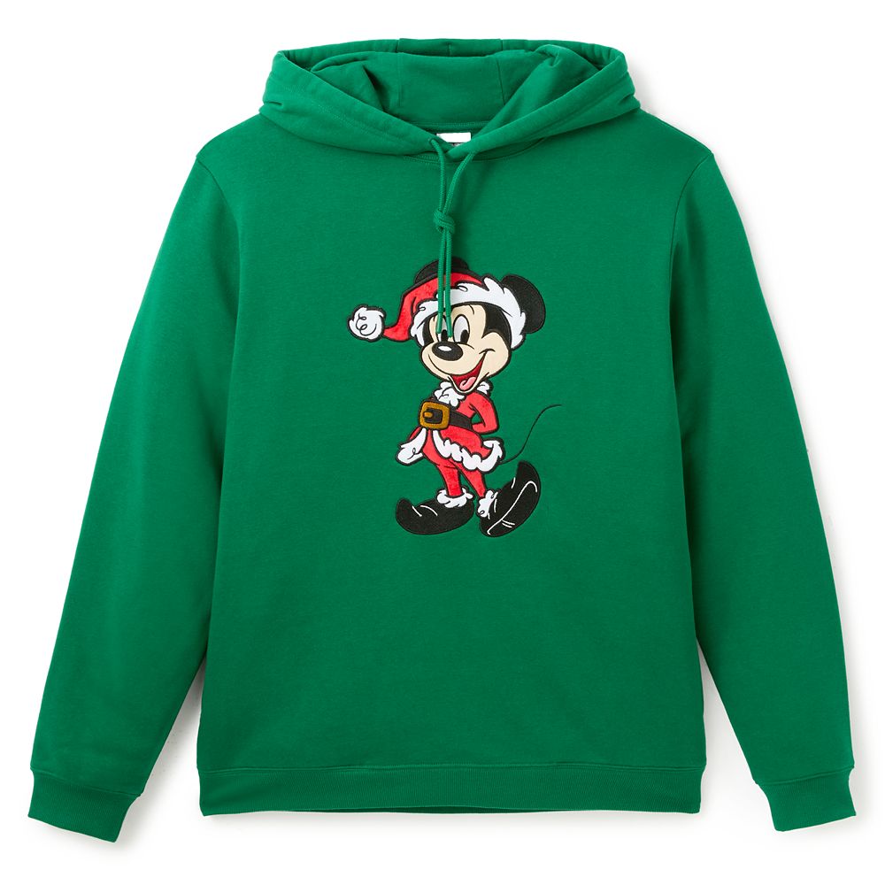 Santa Mickey Mouse Pullover Hoodie for Adults Official shopDisney