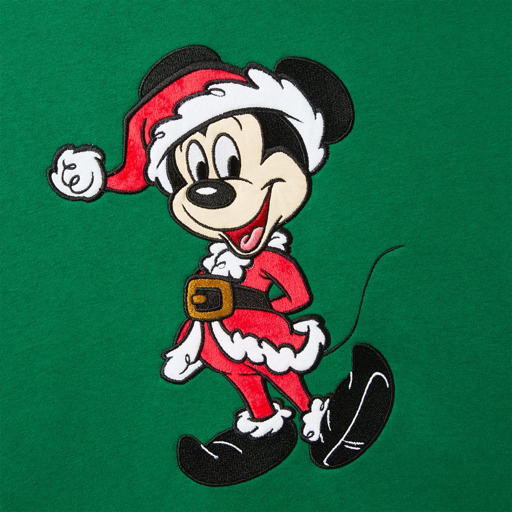 Santa Mickey Mouse Pullover Hoodie for Adults