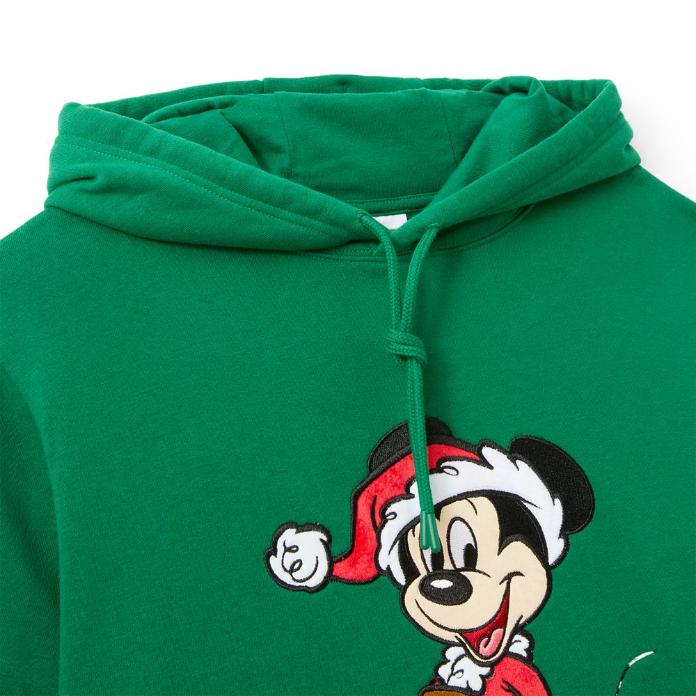 Santa Mickey Mouse Pullover Hoodie for Adults